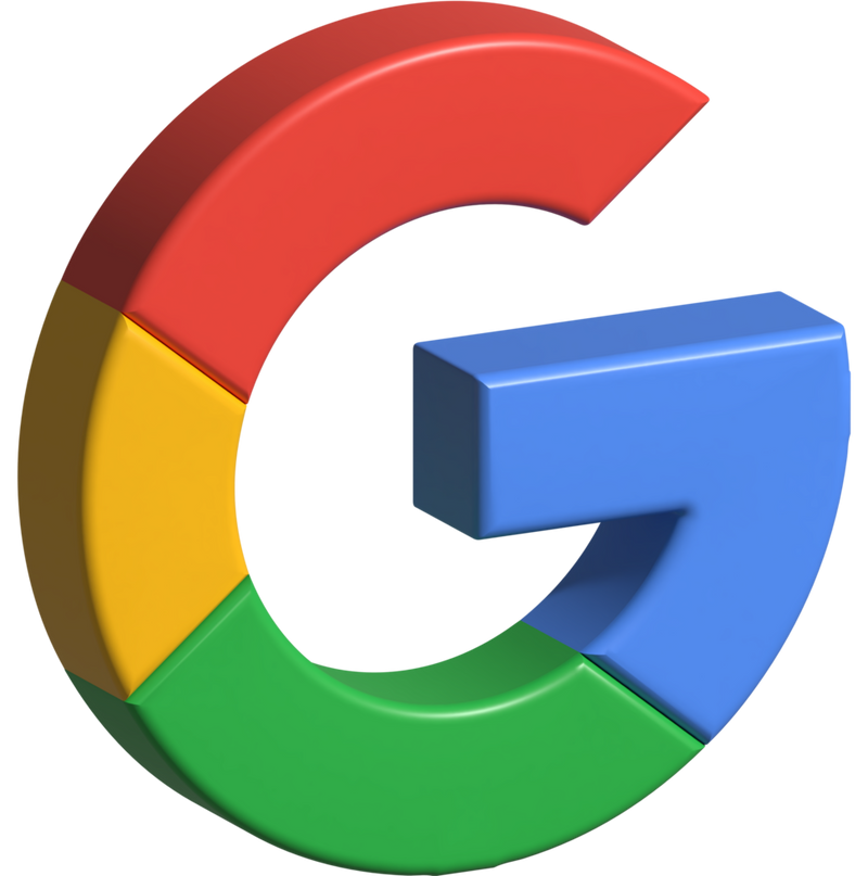 Google logo with red, yellow, blue, and green colors on a white background
