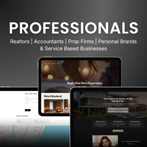Portfolio examples of websites i built for professionals 